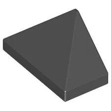 LEGO Part 3048c - Black Brick Sloped 45° 2 x 1 Triple with Ovoid Bottom Pin