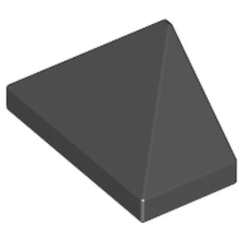 LEGO Part 3048c - Black Brick Sloped 45° 2 x 1 Triple with Ovoid Bottom Pin