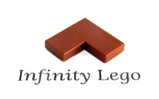 10 LEGO Reddish Brown Tile 2 x 2 Corner Smooth Finishing (14719) - 10 Pieces