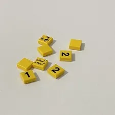 Lego 3070 Yellow Replacement Add-on Pieces Parts Lot of 8