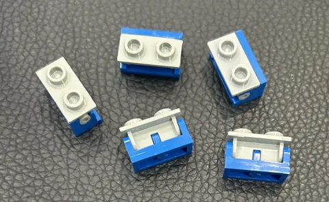 LEGO Parts 3937 3938 Blue Hinge Brick Bottom Complete Gray Top Lot 5 Sets
