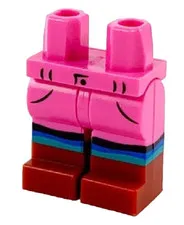 Lego 71028 LUNA LOVEGOOD Minifig Dark Pink Legs Pocket Boots Striped Sock D497