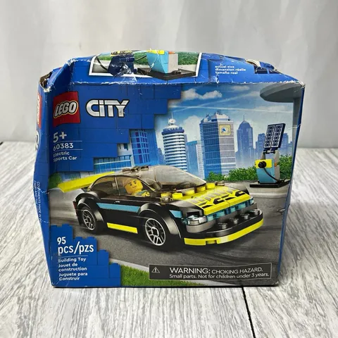 LEGO City 60383 Electric Sports Car Complete Set 95pc - Damaged Box