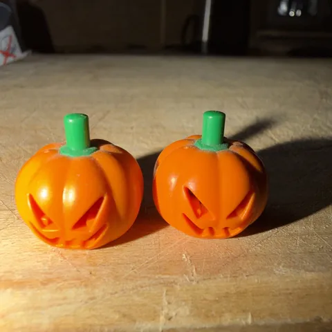 NEW LEGO | Minifigure Headgear - Orange Pumpkin Jack O'Lantern Lot of x2