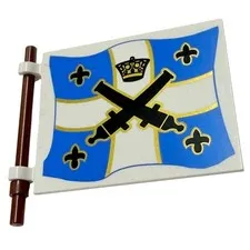 LEGO Pirates Imperial Soldiers Flag with Brown Flagpole Minifigure Accessory