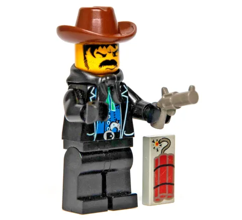 LEGO Minifigure: Black Bart - Bandit 1 (ww007) Western Wild West Cowboys