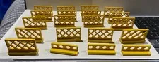 LEGO Parts 3185 17 Yellow Fence 1 x 4 x 2 & 3 - 3633   1 x 4 x 1