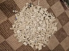 Gallon Size Bag of Bulk White Lego Pieces Lot 2