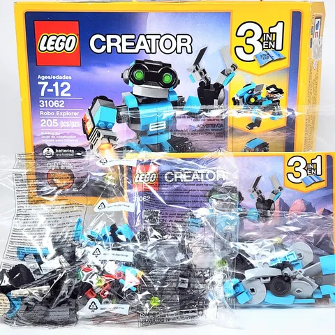 Lego Creator ROBO EXPLORER #31062 FACTORY SEALED PARTS 3 in 1 Complete Set NEW