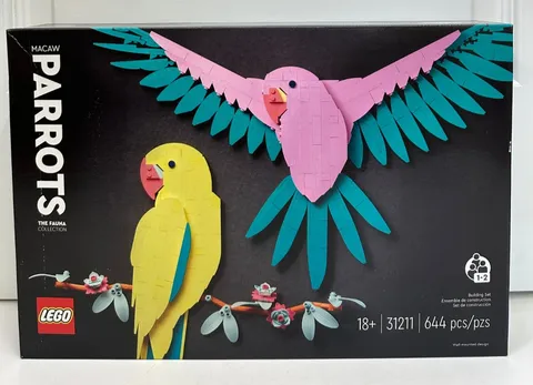 LEGO Art The Fauna Collection - Macaw Parrots 31211 644 pcs Retired NEW