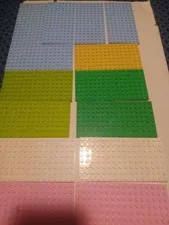 Lego Plate Lot of 14 Multi Colors 8x16 16x8 studs baseplates! 