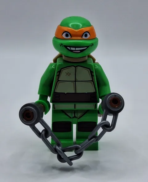 Lego Teenage Mutant Ninja Turtles Minifigure TNT012 Michelangelo Grin