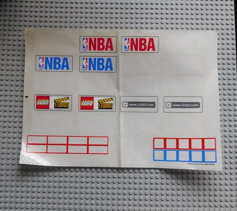 LEGO ® 3432stk01 set 3432 NBA challenge sticker decal incomplete 1
