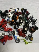 LEGO Lot Of 17 Motorcycle Dirtbike Street Bike Tires Parts Minifigure Bundle