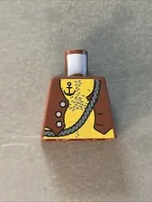 Lego Pirate Yellow Torso Brown Vest Anchor Pattern