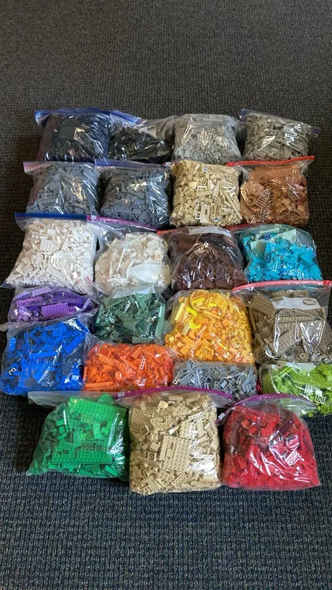 LEGO Bulk Bricks and Parts Lot Mixed Color Sorted, Clean, 41+ Lbs Pet Smoke Free