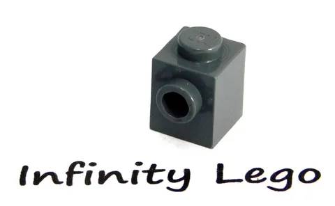 12 LEGO Dark Bluish Grey Brick 1 x 1 with Studs on One Side (87087) - 12 Pieces