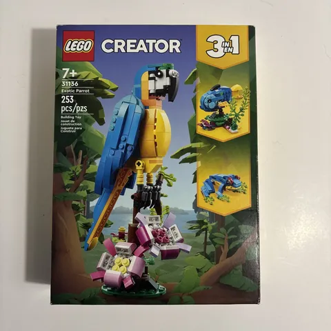 LEGO Creator 3in1 Exotic Parrot Frog Fish (31136) NEW SEALED 253 Pcs 