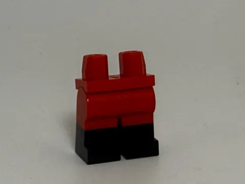 Lego Leg-Hips and Legs with Molded Black Lower Legs / Boots Pattern