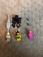 Lot of 7 Classic Lego Minifigures - Space, Adventures, Animals, Nexo and more