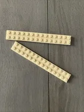Lego 4282 Tan Plate  2x16 - 2 Pieces