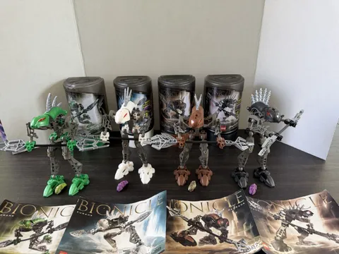 Lego Bionicle Rahkshi Lot of 4. w/ Instructions & Case.