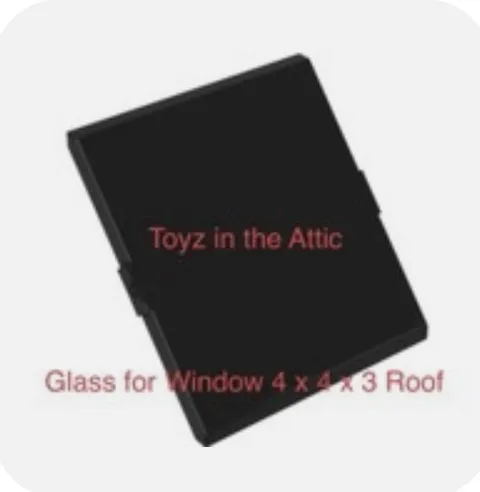 Lego 1x 4448 Black Window 4 x 4 x 3 Roof 6940 Vf Alien Moon Stalker