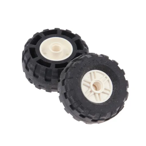 2x LEGO Rim 37x18R Black Wheel 18x14 White Pin Hole 56891 55981c04