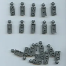 LEGO x 20 Dark Bluish Gray Plate, Modified 1 x 2 with Tow Ball on End 22890