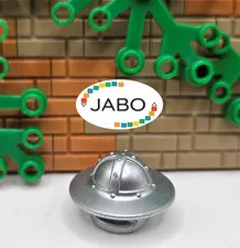 (S12 / 10 / 15) LEGO 30273 Headgear Helmet Castle Kettle Hat Metallic Silver