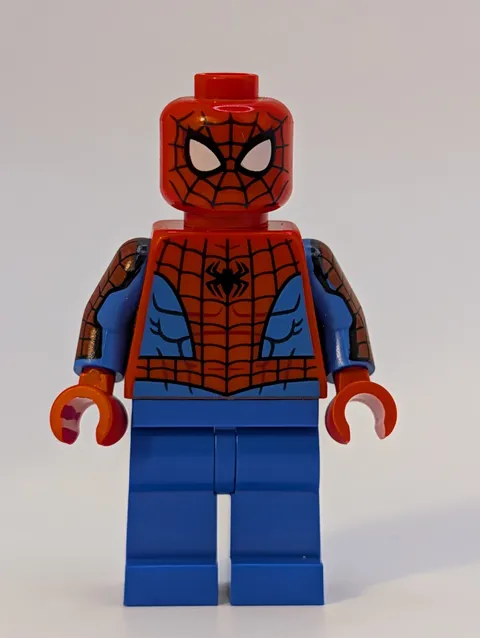 Spider-Man Genuine LEGO Minifigure SH0684 Marvel Printed Arms Plain Legs
