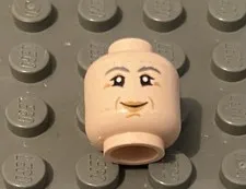 LEGO Light Nougat Flesh Female Minifig Head, Neutral Smile Gray Eyelashes