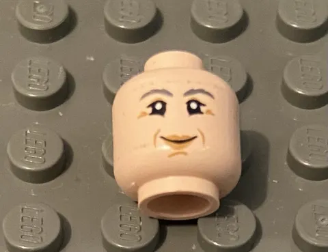 LEGO Light Nougat Flesh Female Minifig Head, Neutral Smile Gray Eyelashes