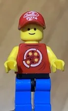 LEGO City Town  Food Pizza Shop Owner Maker Employee Delivery Driver Minifig