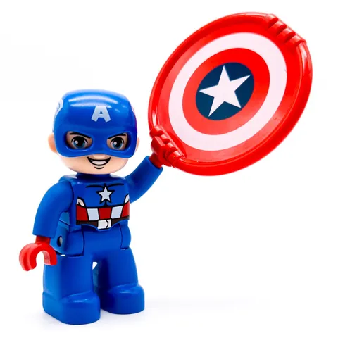 LEGO DUPLO Captain America Figure Shield Marvel Super Heroes 27372pb07 47394pb281
