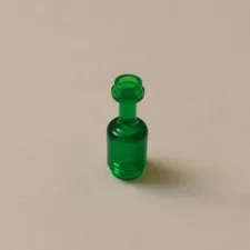 Lego x1 Dark Transparent Green Utensil Bottle, 95228 (028-297)