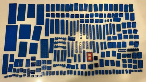 Vintage Blue 70s 80s Lego Blocks Space Car Bulk Lot