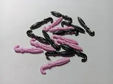 LEGO BULK LOT OF 16 MINIFIGURE UTENSIL FOLDED UMBRELLAS PINK & BLACK  #27150