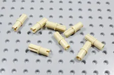 LEGO Lot of 8 Tan Technic Pins w/ Friction Ridge BO