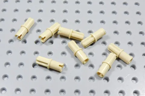 LEGO Lot of 8 Tan Technic Pins w/ Friction Ridge BO