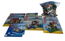 LEGO Booklet Manual Lot 31010 5770 4644 5766 With 2 Pounds Lego Pieces Bricks