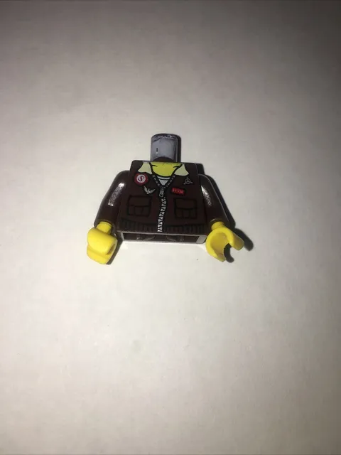 LEGO Minifigure Torso Leather Jacket Bomber Brown EAGLE PATCH Pharaoh Pilot