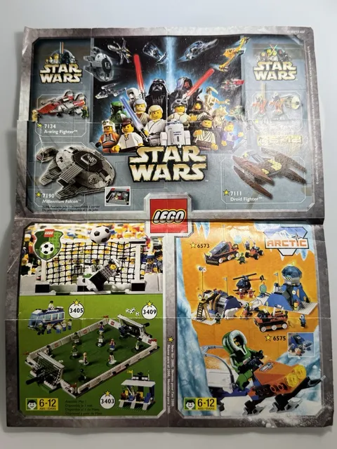 LEGO Advertising Insert (2000) Star Wars, Soccer, Arctic, Robo Riders (8"x11")