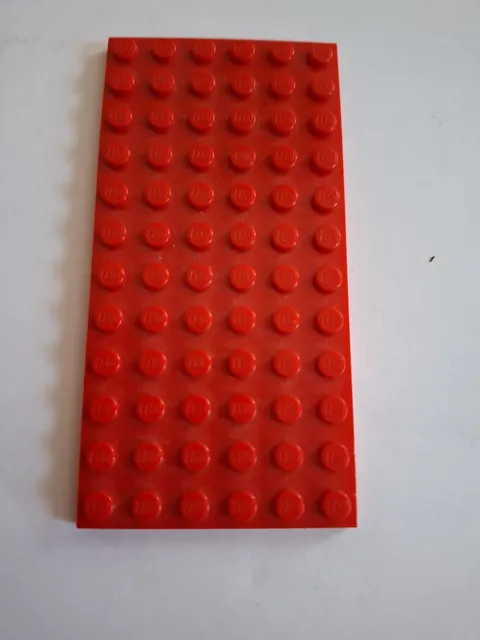 No 442.  1x Lego plate 6x12.  3028 Red