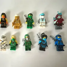 LEGO NINJAGO Ninja Minifigures w/ Weapons & Accessories - Lot of 10