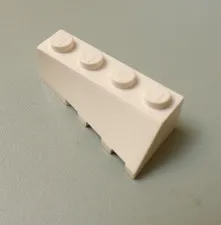 Lego x1 White 2x4 Left Slope Wedge, 43721 (028-301)