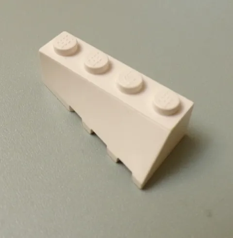 Lego x1 White 2x4 Left Slope Wedge, 43721 (028-301)