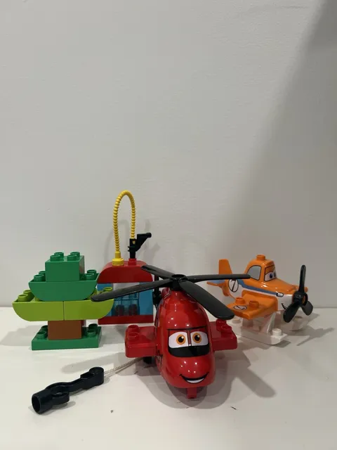 LEGO DUPLO RED FIRE & RESCUE HELICOPTER BLADE RANGER & DUSTY #10538 Disney