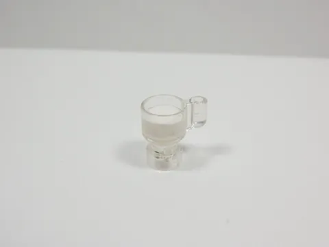 LEGO Trans Clear Cup Mug w/ White Drink Milk Accessory Minifig Q7