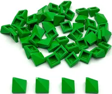 Lego 50 New Bright Green Slopes Sloped 30 1 x 1 x 2/3 Double Convex Corner Parts